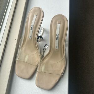 Zara transparent heels in size 37